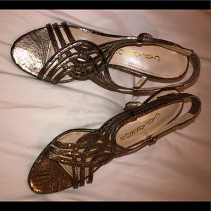 Rose Gold Strappy Heel Sandal